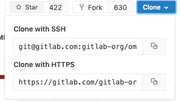 SSH and HTTPS URLs of repository